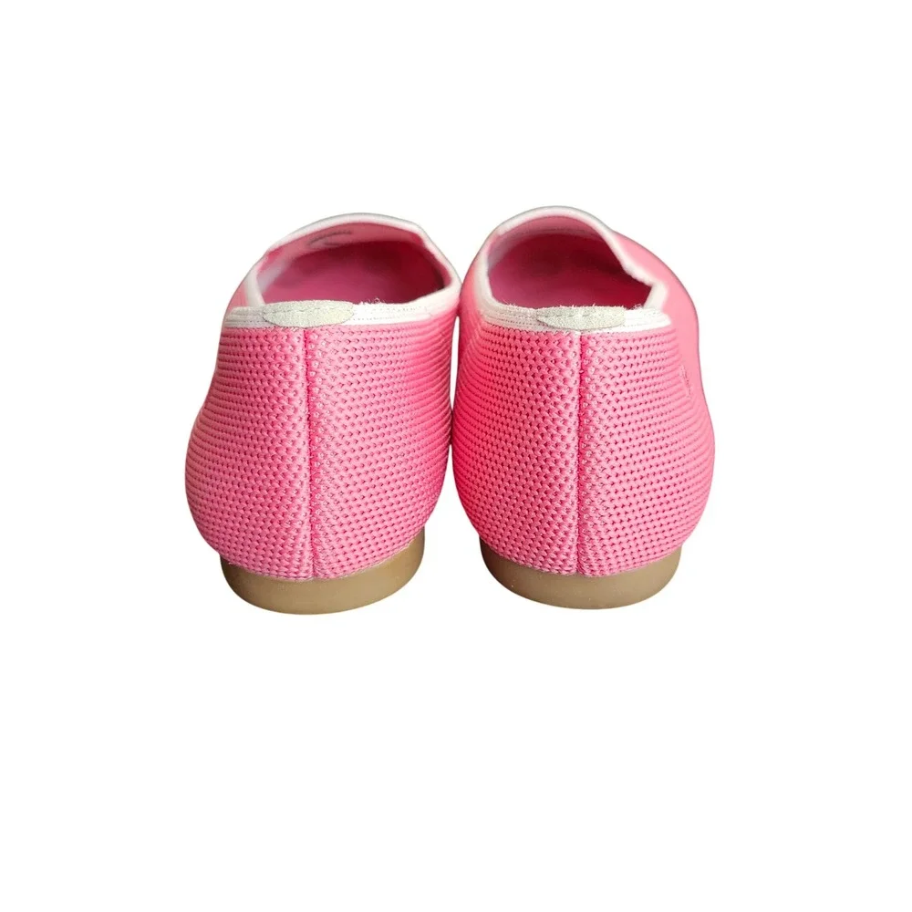 VIVAIA Cat Knit Loafers Pink Black Slip On Flats EU 35 Women's Washable Shoes